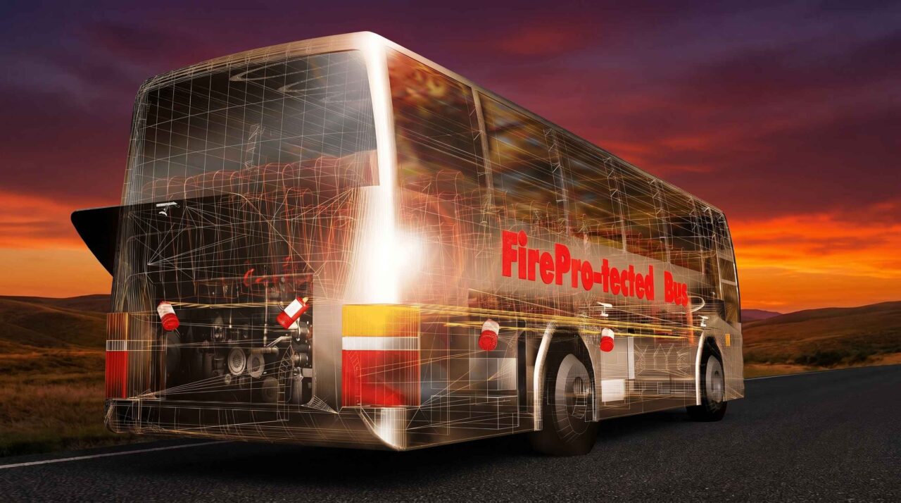 Sistemas contra incendio FIREPRO: protección avanzada para buses y vehículos especiales