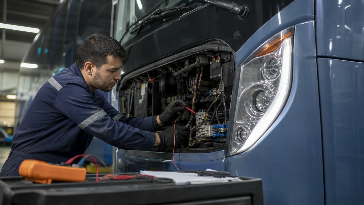 Checklist de mantenimiento eléctrico para buses: conectores, faros, cableado y puntos críticos Checklist de mantenimiento eléctrico para buses: conectores, faros, cableado y puntos críticos