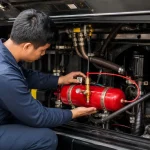Protección contra incendios en buses: cómo funciona la supresión automática