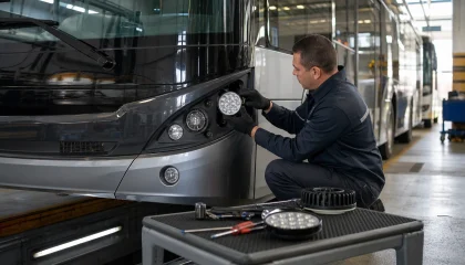 Iluminación LED en buses: mantenimiento y cuidados